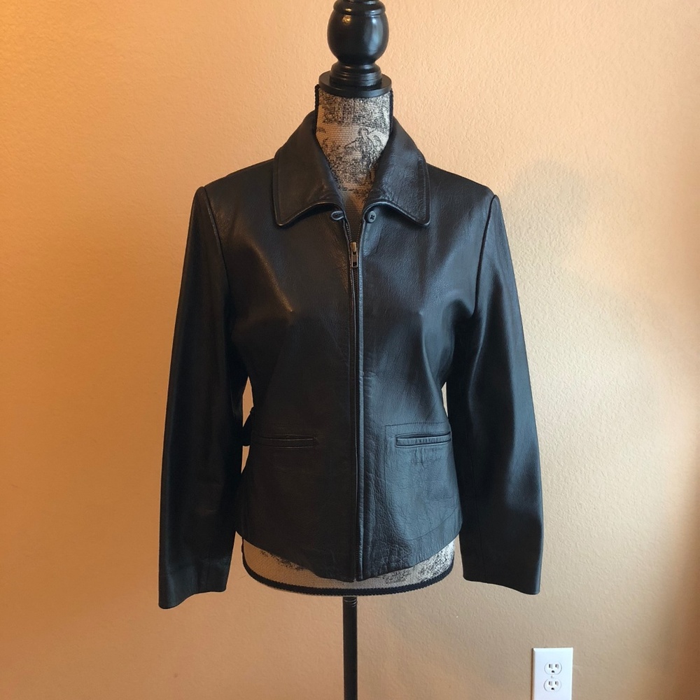 Vintage Ann Taylor Genuine Leather Coat
